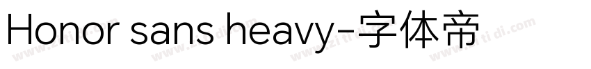 Honor sans heavy字体转换